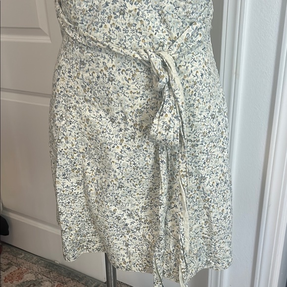 Free People Green and White Wrap Sundress - Picture 6 of 12